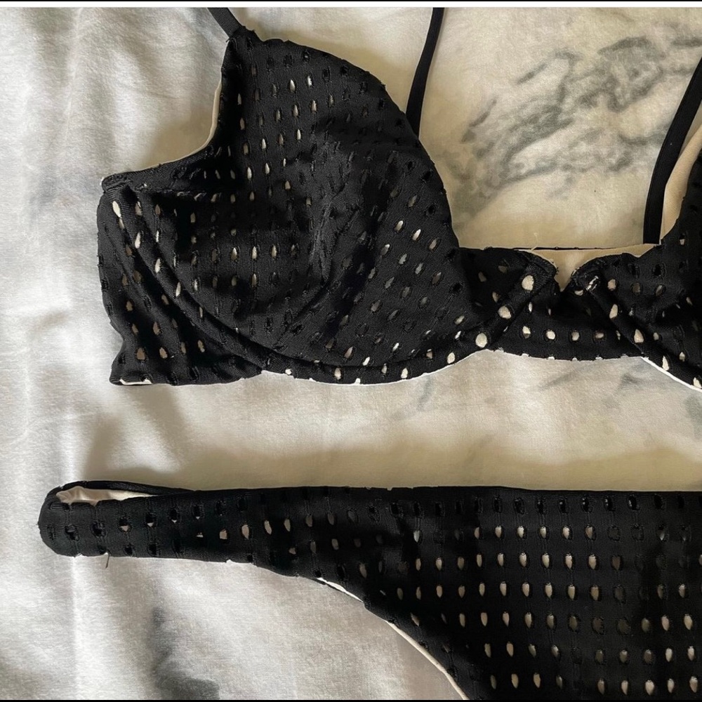 Acacia Black Mesh Bikini Set